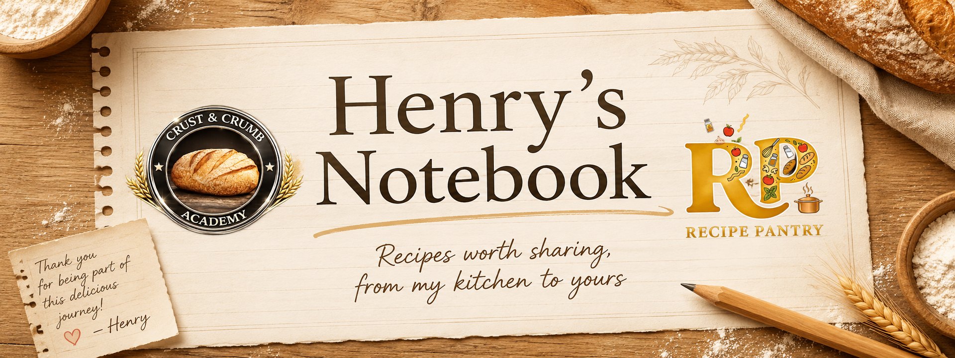 Henry's Notebook, from the Recipe Pantry at Baking Great Bread at Home