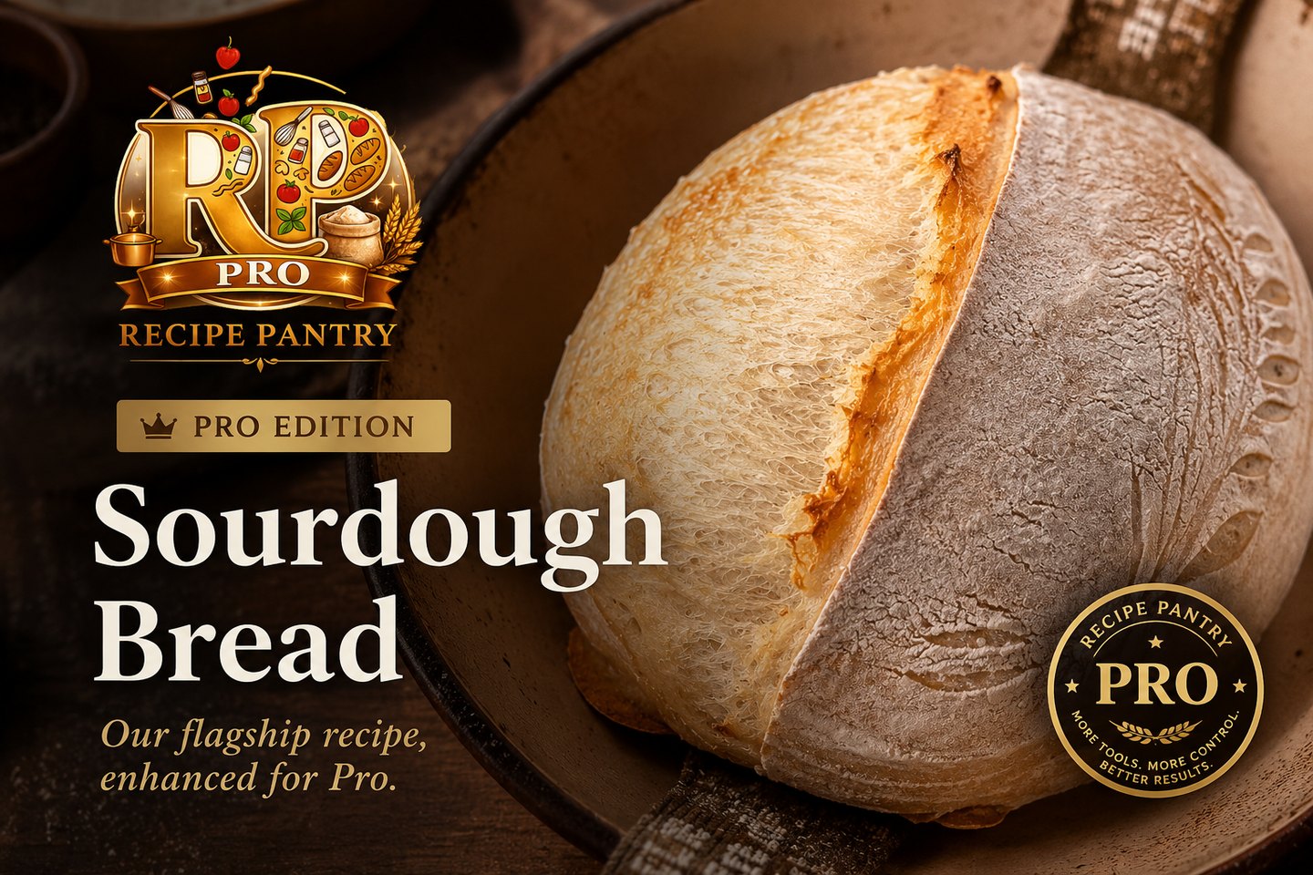 Recipe Pantry Pro flagship sourdough bread recipe