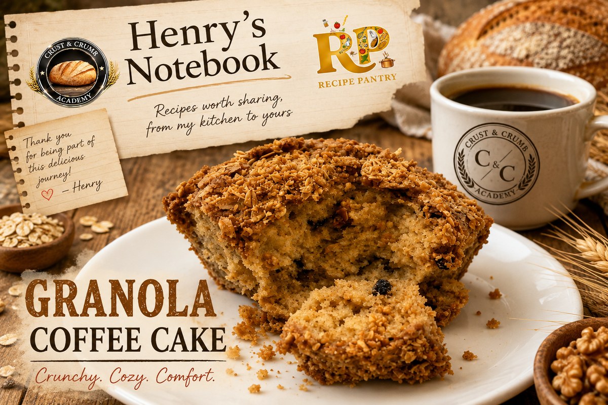 Granola Coffee Cake, a Henry's Notebook entry
